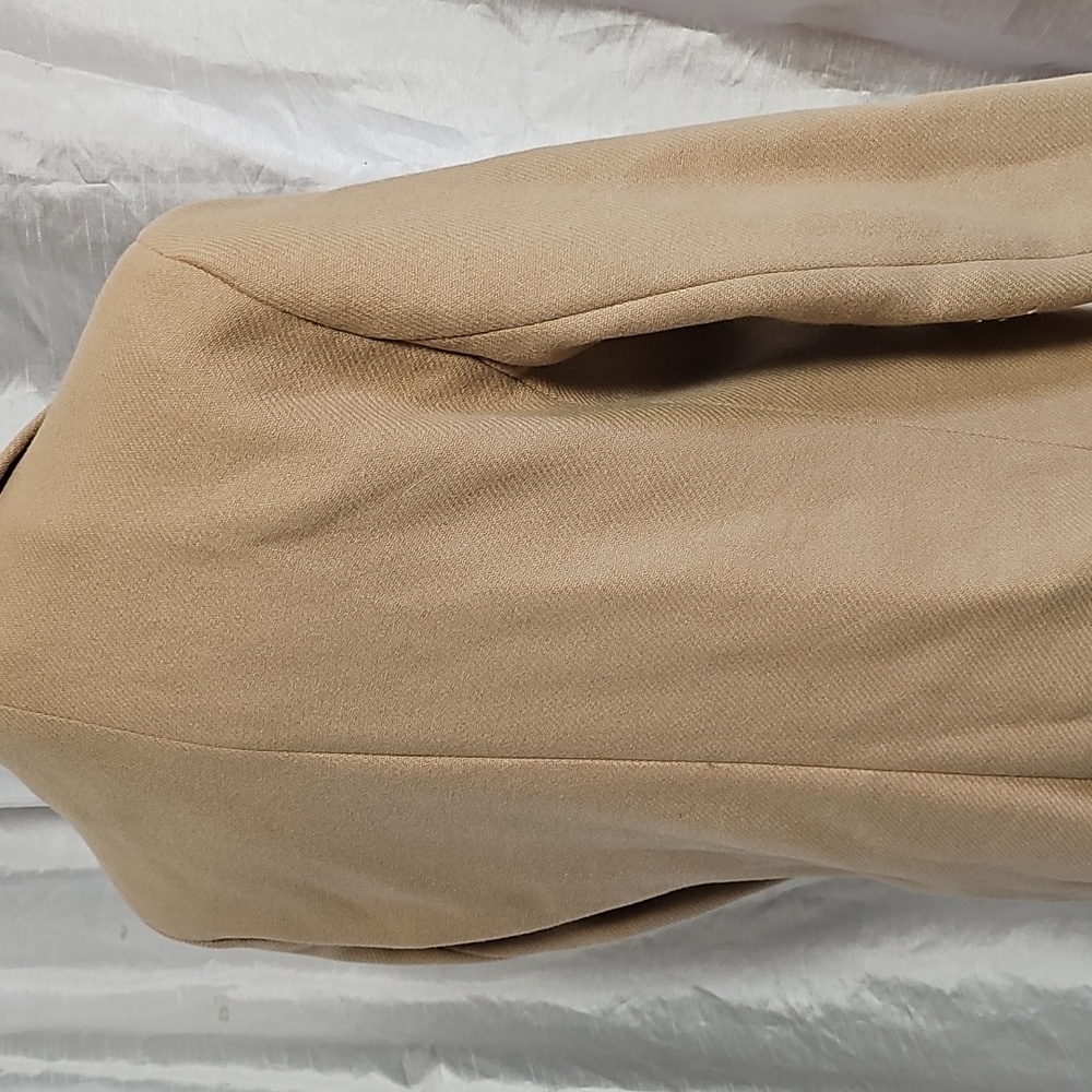 ZARA WOOL COAT MANTECO LIGHT TAN - Picture 6 of 12